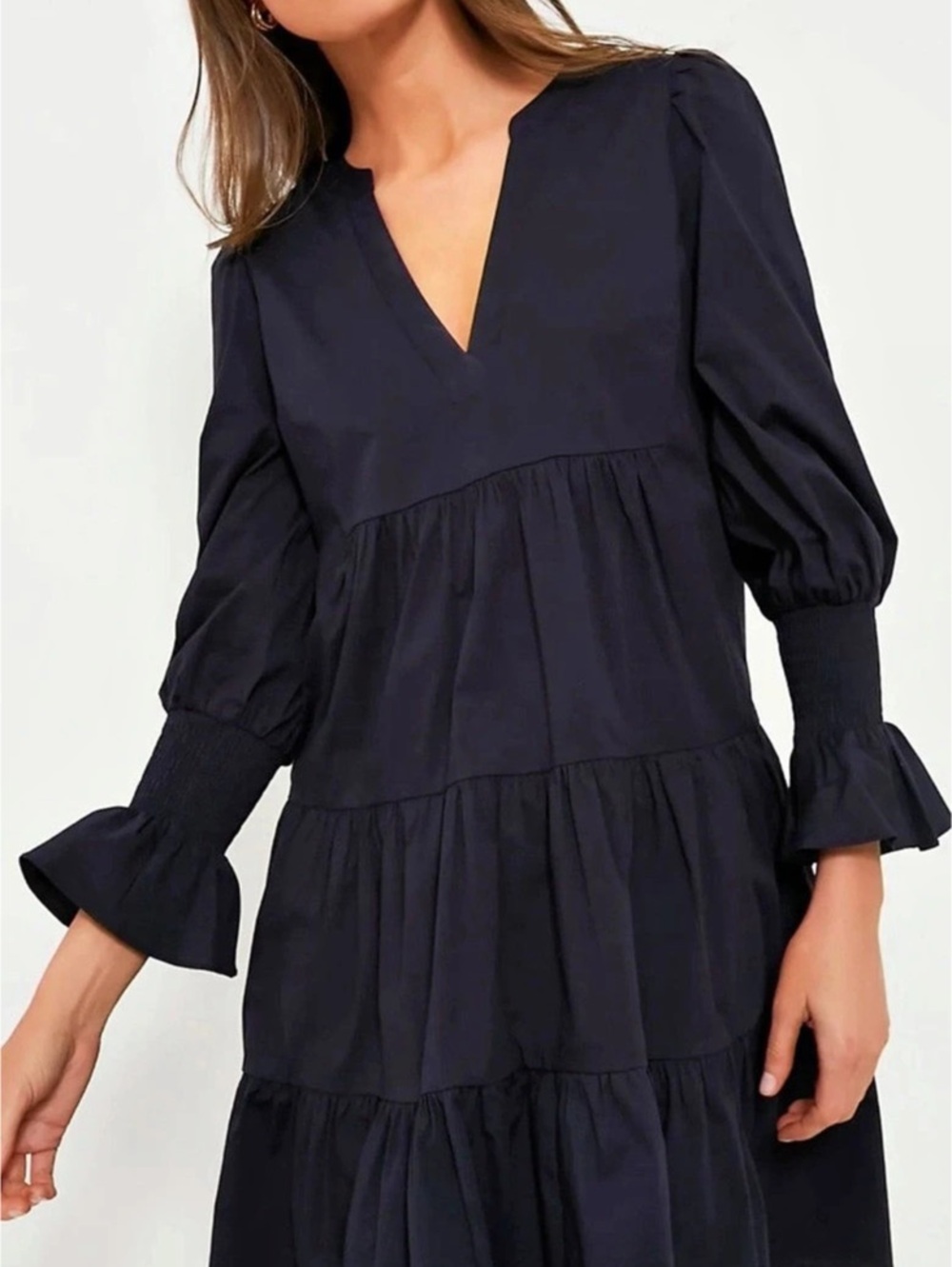 Pomander Place Black Crepe Kenzo Dress Blue XS